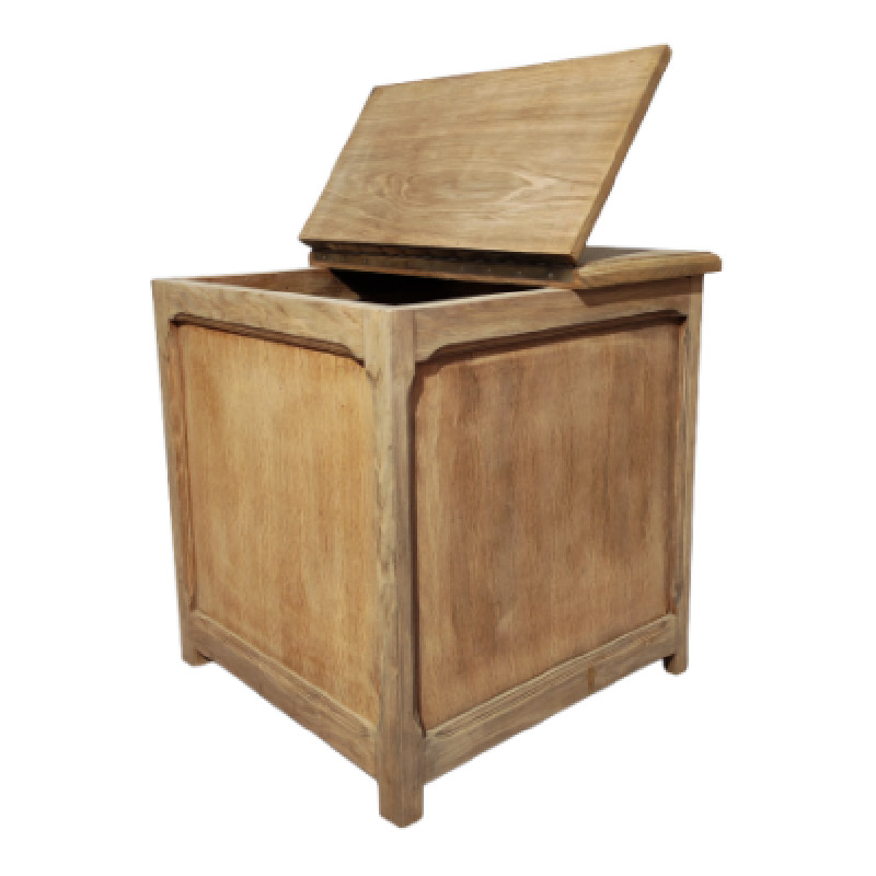 Grand Coffre bois massif chêne - Coup de coeur vintage - photo_2