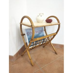 Porte revues rotin - Petits meubles de rangements vintage vintage - photo_1