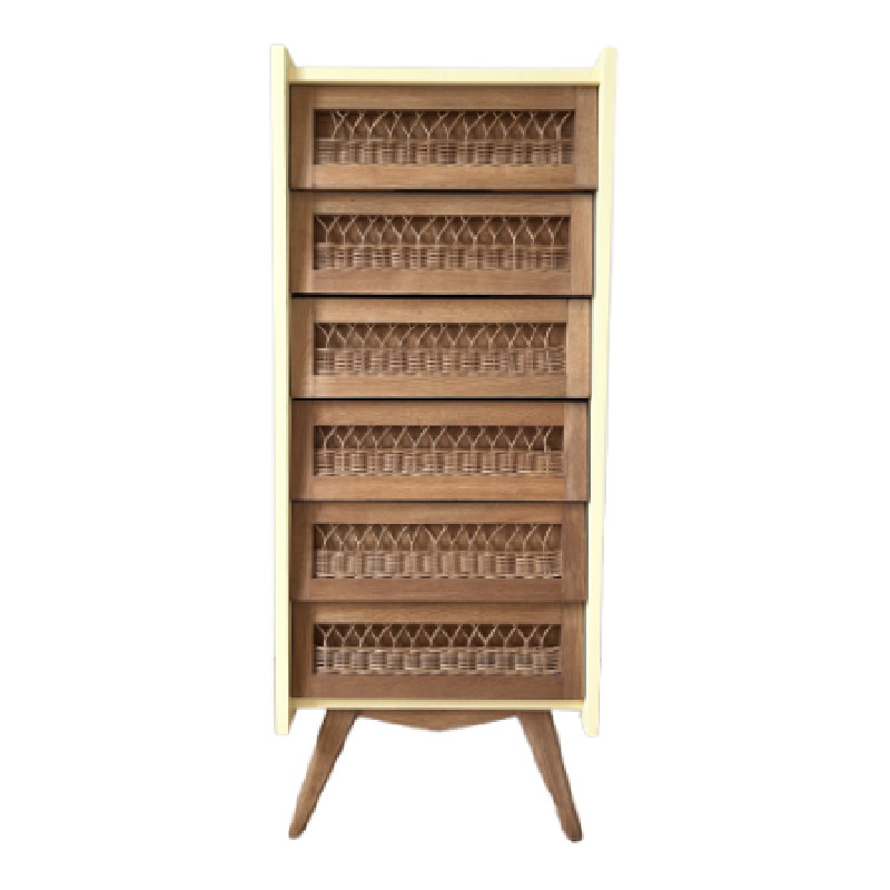 Chiffonnier vintage en rotin - Commodes et Chiffonniers vintage vintage - photo_2