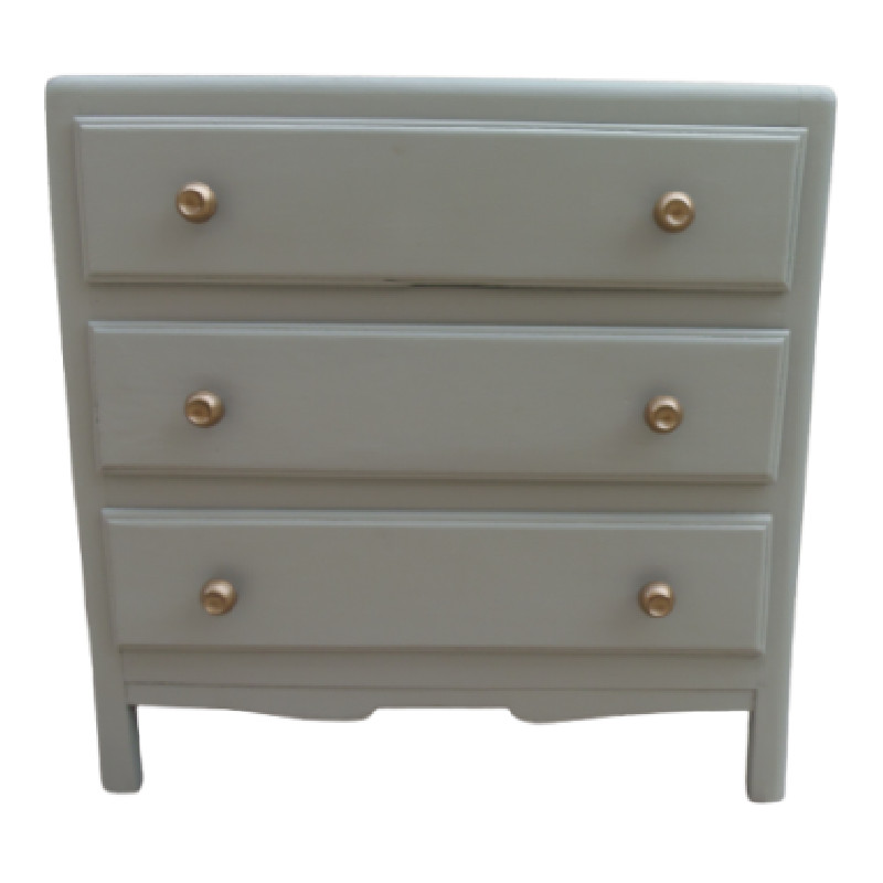 Commode des années 50 sublimée en vert de gris - Commodes et Chiffonniers vintage vintage - photo_2