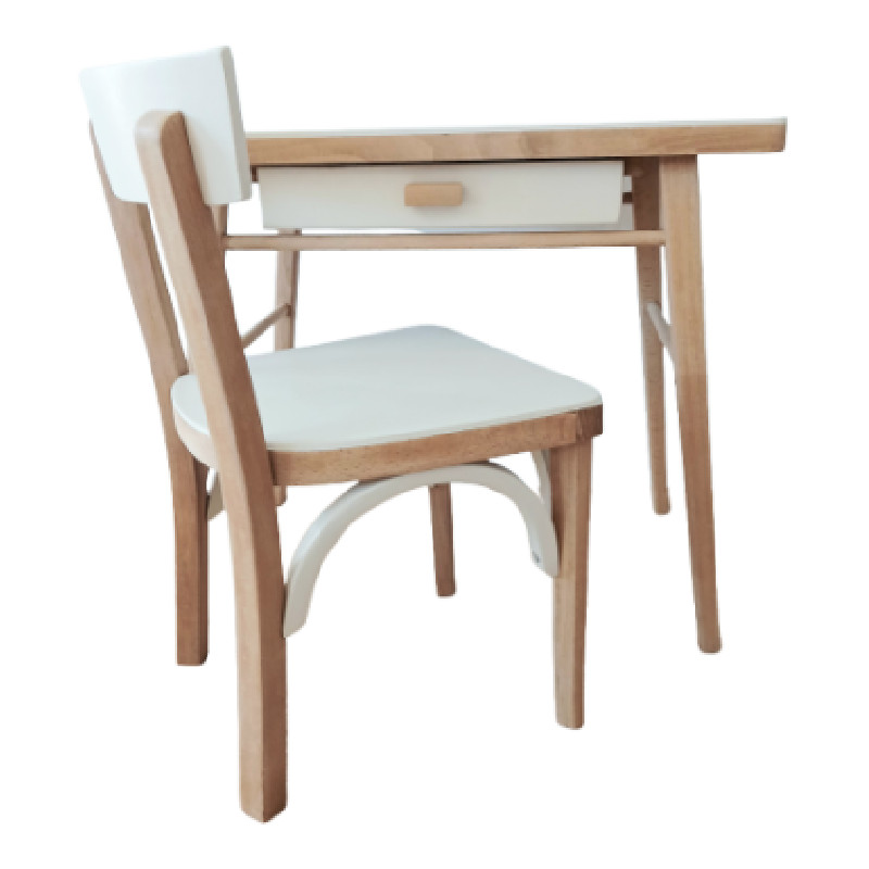 BUREAU ET CHAISE ENFANT BAUMANN - Ensemble de bureau et chaises vintage vintage - photo_2