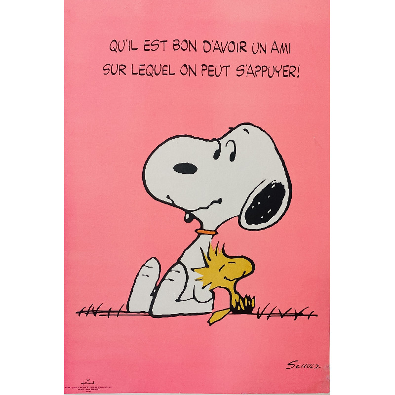 Snoopy, qu'il est bon d'avoir un ami... - Décoration murale et suspendue vintage vintage - photo_2