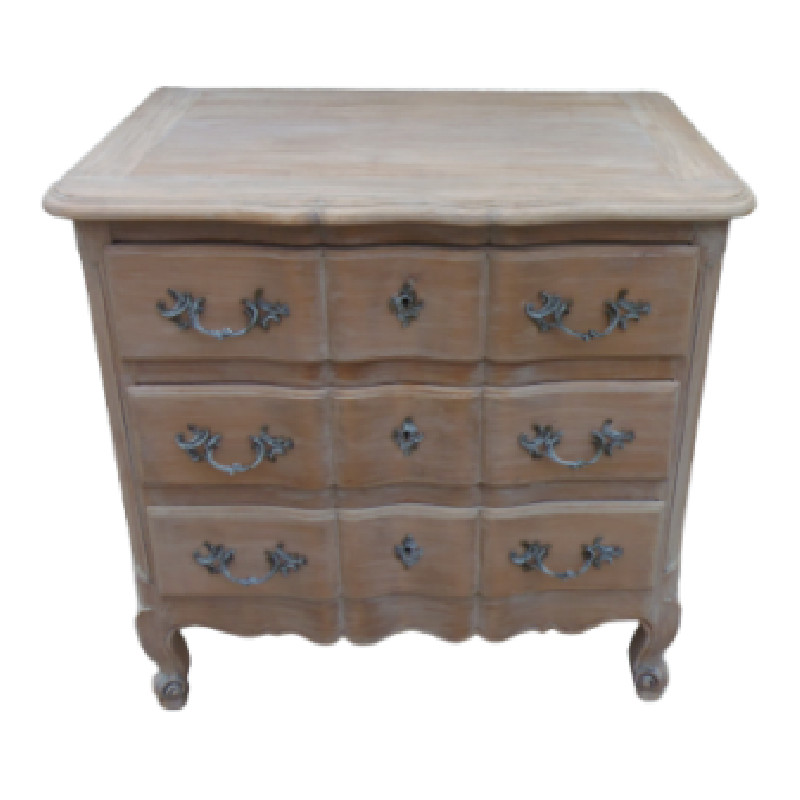 Commode ancienne Louis XVI en bois blanchi - Commodes et Chiffonniers vintage vintage - photo_2